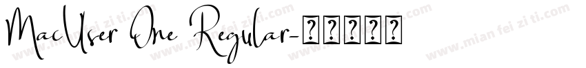 MacUser One Regular字体转换